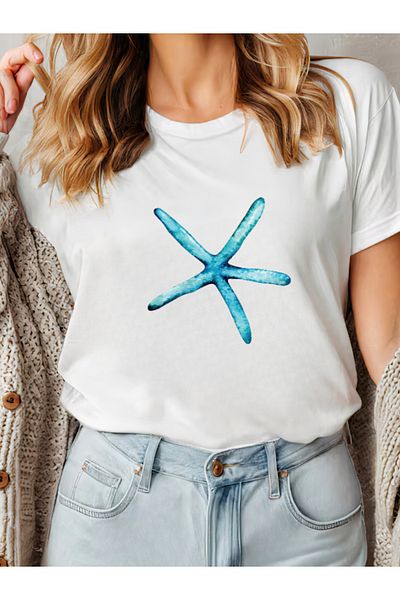 Sarah's Boutique Women's T-Shirt – 100% Cotton – SHINING STARFISH