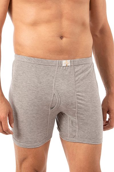ÖZKAN underwear Özkan 0043 3 Pack Men's 100% Cotton Combed Single Jersey Fabric Flexible Comfortable Long Johns Boxer Underpants