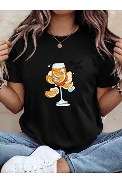 Sarah's Boutique Tricou de damă – 100% bumbac – APEROL SPRITZ RECIPE
