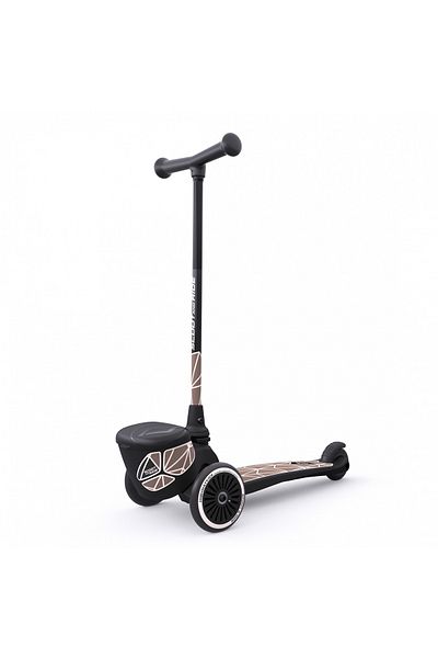 SCOOT AND RIDE Foldable scooter, toy holder, Highwaykick 2 Lifestyle Brown Line, 2 years +, up to 50 kg,