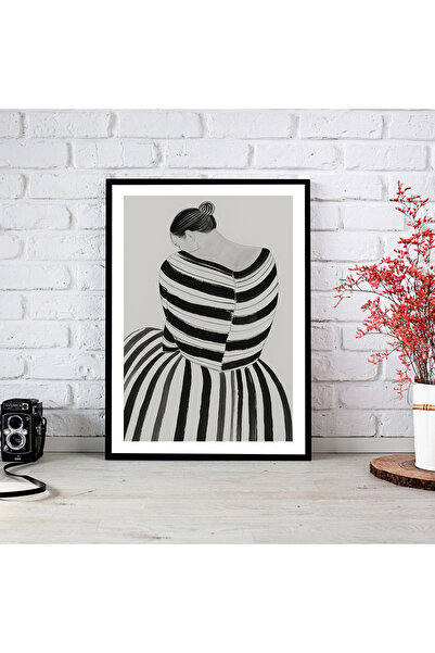 woodsia Tablou cu poster din lemn MDF cu aspect de cadru dintr-o singură buca...