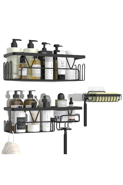 NOENNO Bathroom and Shower Shelf, Noenno, Stainless Steel, Black