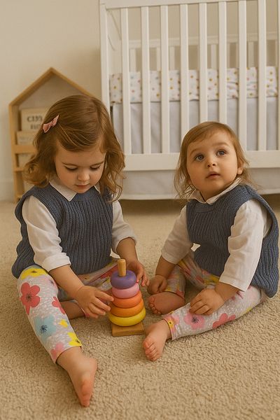 Nimini Kids Preschool Nursery Kindergarten Crew Neck Thessaloniki Knitted Sweater Unisex Baby Kids Sweater (0-5 Years)