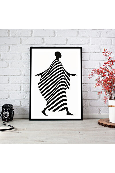 woodsia Tablou cu poster din lemn MDF cu aspect de cadru dintr-o singură buca...