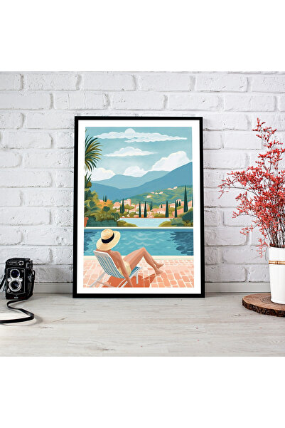 woodsia Tablou cu poster din lemn MDF cu aspect de cadru dintr-o singură buca...