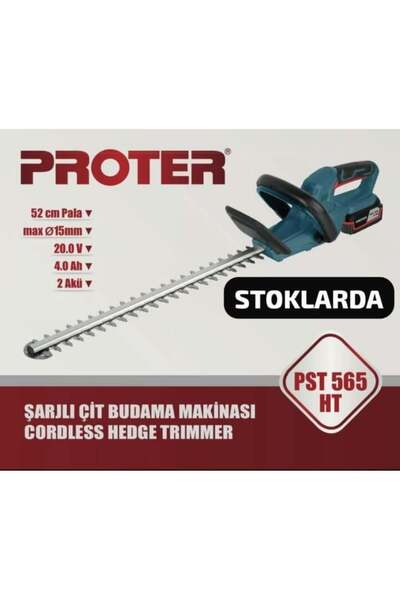 Proter PST 565 HT ŞARJLI ÇİT BUDAMA MAKİNESİ