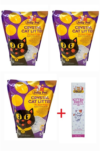 jolly pet JollyPet Silika Silikonlu Kedi Kumu 3.8 Litre 1.4KG 3 Adet + Kitten...