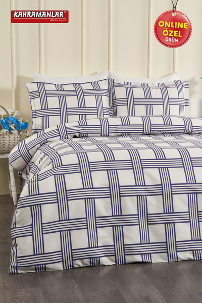 Kahramanlar Serap Double Duvet Cover Set 100% Cotton