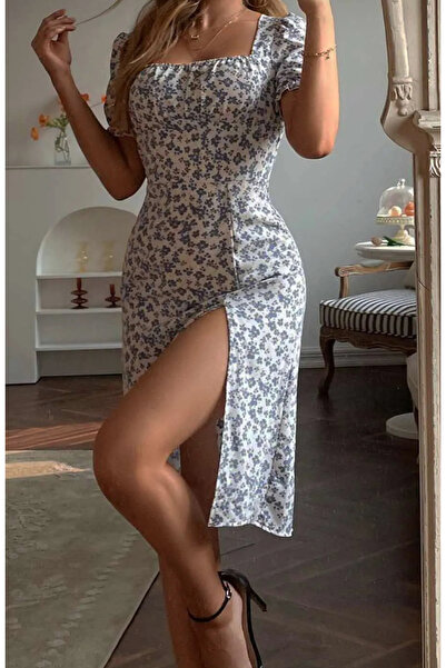 Butik Lena Summer Floral Slit Dress