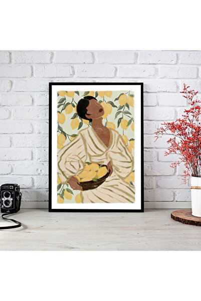 woodsia Tablou cu poster din lemn MDF cu aspect de cadru dintr-o bucată WM TE...