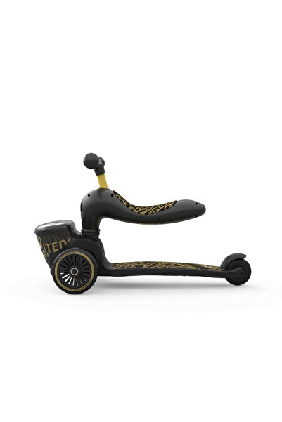 SCOOT AND RIDE Koloběžka, nosič hraček, 2v1, HighwayKick 1 Lifestyle Black Gold, 1-5 let, max. 50 kg