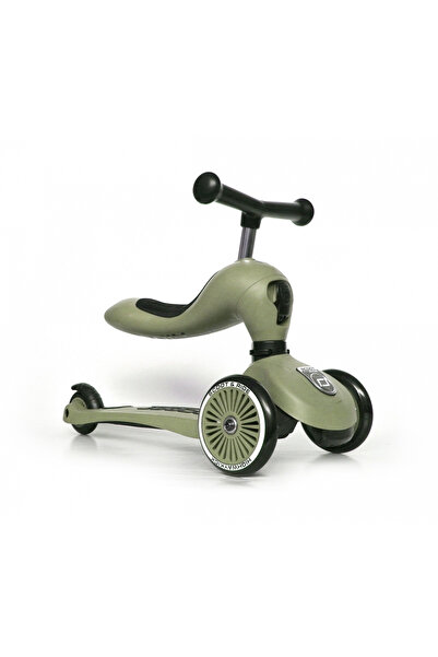SCOOT AND RIDE Scooter with seat, convertible 2in1, HighwayKick 1 Olive, 1-5 years, up to 50 kg, Scoot Ride