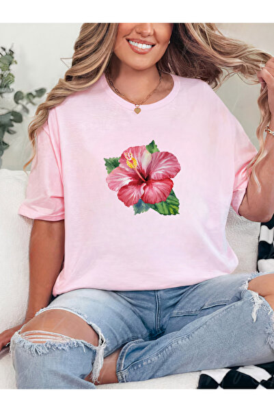 Sarah's Boutique Tricou de damă – 100% bumbac – DELICATE FLOWER BLOOM