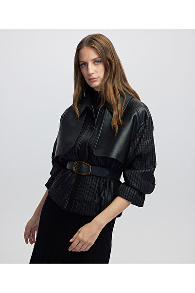 İpekyol Contrast Textured Coat