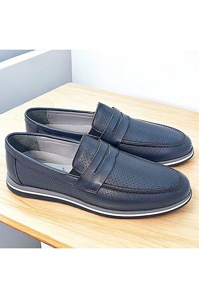 KAFKASLAR AYAKKABI Genuine Leather Soft and Flexible Loafer Men's Shoes