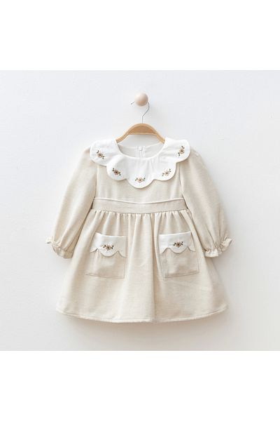 My Lusa baby wear Pocket Embroidered Baby Girl Dress