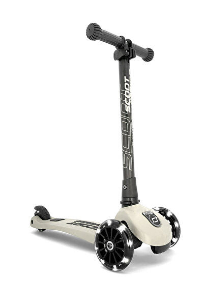 SCOOT AND RIDE Πτυσσόμενο, ρυθμιζόμενο σκούτερ, φωτιζόμενοι τροχοί, Highwaykick 3 Led Ash, 3-6 ετών, έως 50 κιλά,