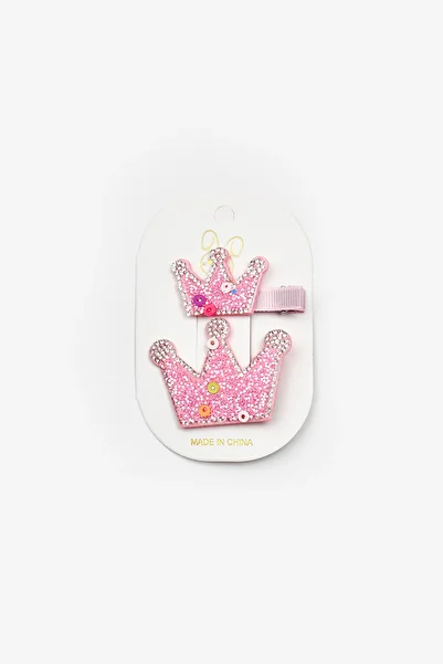 Le Mabelle Pink Queen Crown Figured Girl's 2-Piece Buckle Set