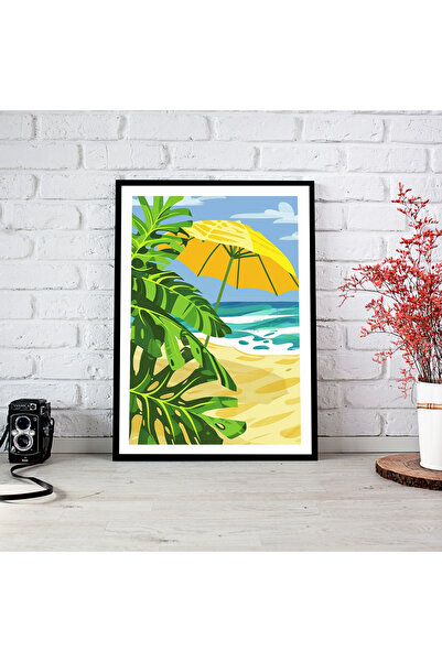 woodsia Tablou cu poster din lemn MDF cu aspect de cadru dintr-o singură buca...