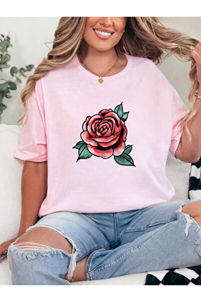 Sarah's Boutique Tricou de damă – 100% bumbac – ROSE TATTOO