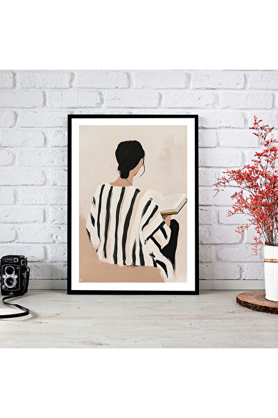 woodsia Tablou cu poster din lemn MDF cu aspect de cadru dintr-o singură buca...