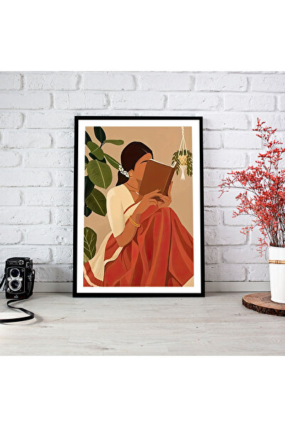 woodsia Tablou cu poster din lemn MDF cu aspect de cadru dintr-o singură buca...