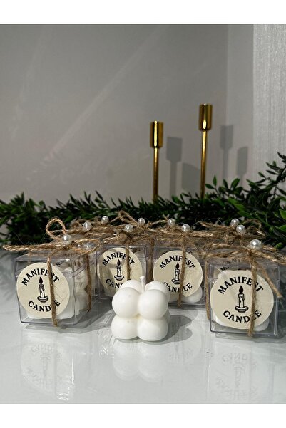 MANİFEST CANDLE 10 ADET Dekoratif Bubble Mum – Hediyelik Özel Paket 🤍🕯️