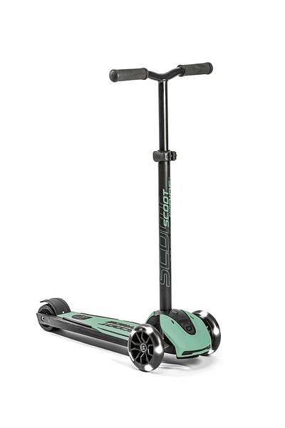 SCOOT AND RIDE Foldable, adjustable scooter, light-up wheels, Highwaykick 5 Led Forest, 5 years +, up to 80 kg,