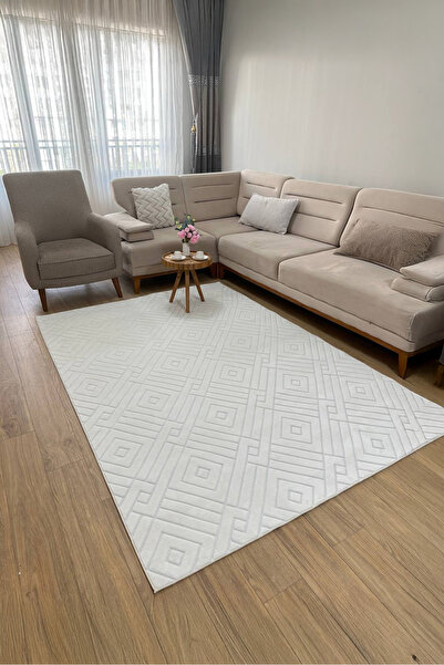 ferahome Yıkanabilir pamuklu İskandinav Tarzı Premium Puffy Peluş Yolluk – Salon ve Koridor Halısı (78)