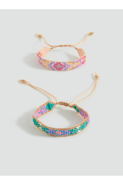Mojo Jewellery Colorful 2-Piece Miyuki Bracelet Set -Mng Model