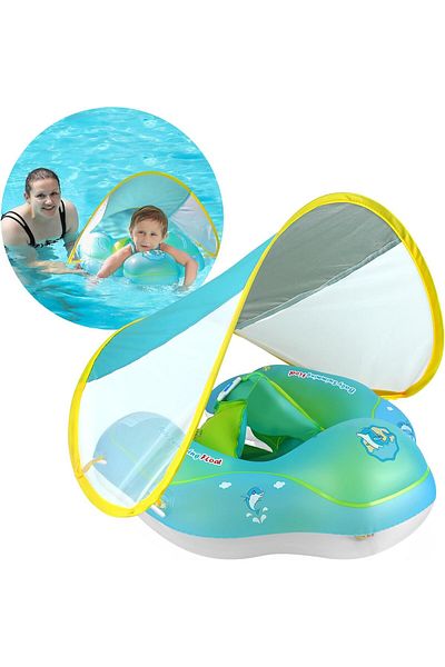 Free Swimming Baby Inflatable Baby Swimming Float with Safe Bottom Support