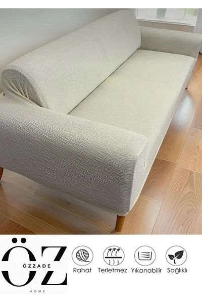 özzade home Jacquard 3 Seater Elastic Sofa Cover Sofa Bed Seat Cover Stretch Flexible Sofa Cover