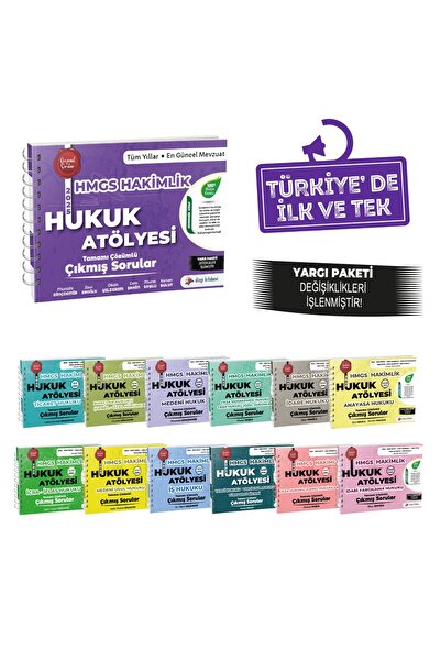 Dizgi Kitap Hukuk Atölyesi HMGS Hakimlik Tamamı Çözümlü Çıkmış Sorular Seti