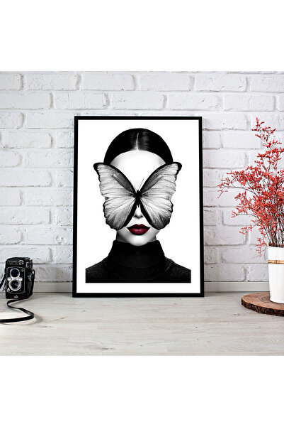 woodsia Tablou cu poster din lemn MDF cu aspect de cadru dintr-o singură buca...