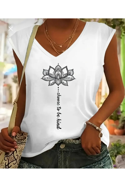 Butik Lena Beyaz büyük beden Tişört