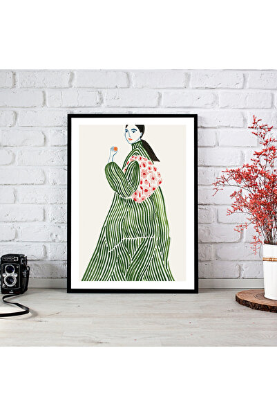 woodsia Εικόνα αφίσας από ξύλο MDF με εμφάνιση μονοκόμματου πλαισίου WM TEK0434