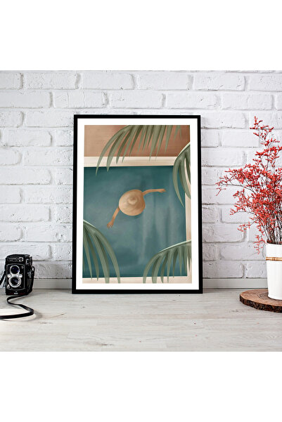 woodsia Tablou cu poster din lemn MDF cu aspect de cadru dintr-o singură buca...