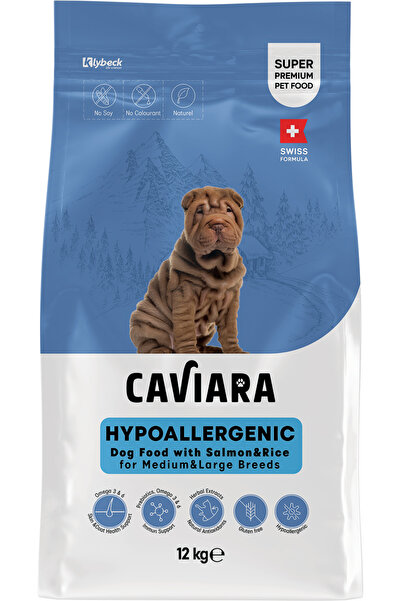 Caviara Hipoalerjenik Somonlu ve Pirinçli Orta & Büyük Irk Yetişkin Köpek Mam...