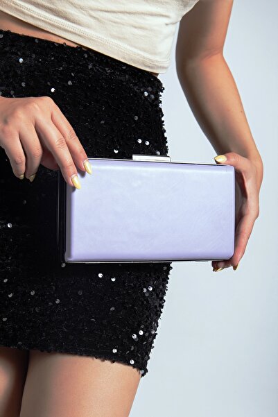 LİLLA Women's Portfolio Box Lilac Skin Bag