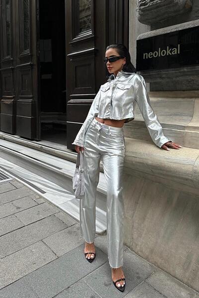 Lijuri Costum Christie din Gabardină strălucitoare 9914 R4-J-K4