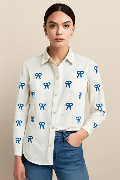 HAKKE Flam Bow Detail Shirt