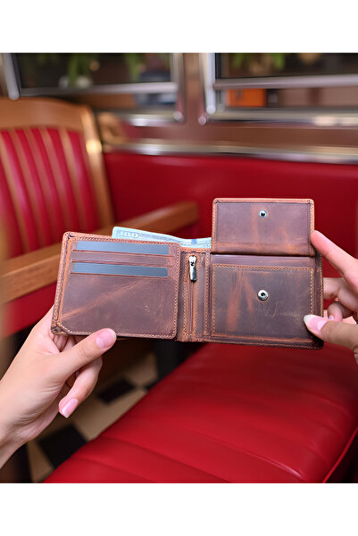 MODA محفظة رجالية من الجلد الطبيعي 100%