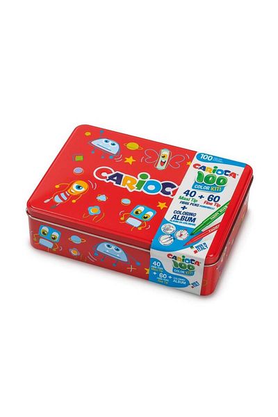CARIOCA Set of 100 markers in a metal box