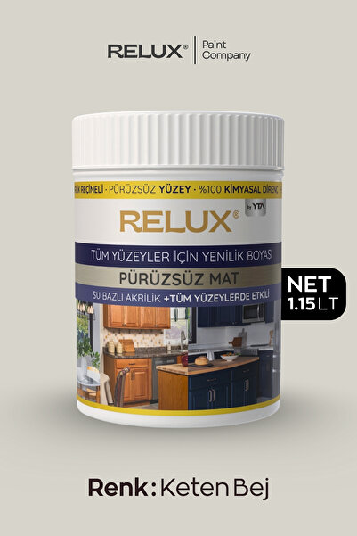 Relux Paint Çok Amaçlı Saf Akrilik Dönüşüm Boyası – Ahşap, Fayans, Metal, Cam...