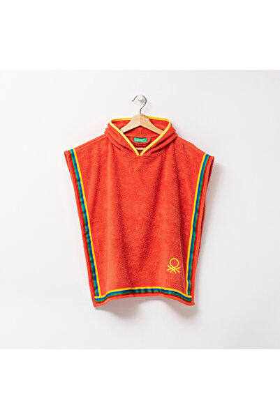 Benetton Children's Poncho Towel Red 100% Cotton