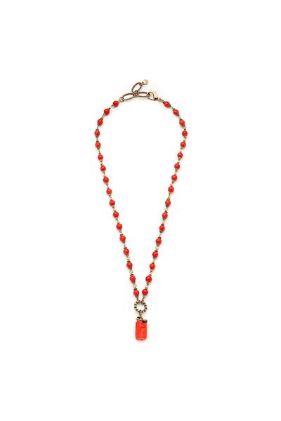 Mon Reve Anatolian Coral Natural Stone Necklace