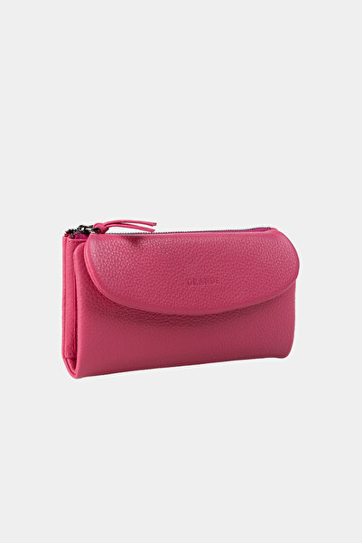 Grande Women's Genuine Leather Multi-Eye Wallet Fuchsia