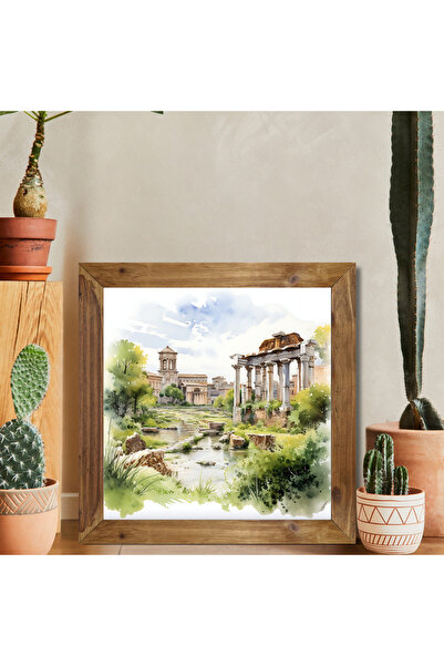 woodhomeworks cadru din lemn real dintr-o bucată decor pictură pătrată