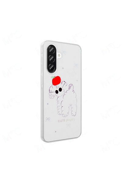 MRCİLETİSİM Case for Samsung Galaxy A26 Case Transparent Cute Dog Pattern Cover Folk