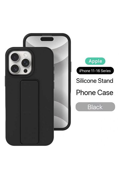 GENERAL Apple iPhone 13 ProMax Case – Shockproof Silicone Case, Kickstand Grip, Camera Protection, Slim Fit.